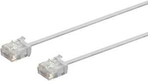 Monoprice Cat6 Ethernet Patch Cable - 1 Feet - Gray | Stranded, 550MHz, UTP, Pure Bare Copper Wire, 32AWG  - Micro SlimRun Series