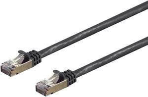 Monoprice Cat7 Ethernet Network Patch Cable - 3 feet - Black | 26AWG, Shielded, (S/FTP) - Entegrade Series