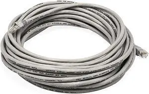 Monoprice Cat6 Ethernet Patch Cable - Network Internet Cord - RJ45, Stranded, 550Mhz, UTP, Pure Bare Copper Wire, 24AWG, 30ft, Gray