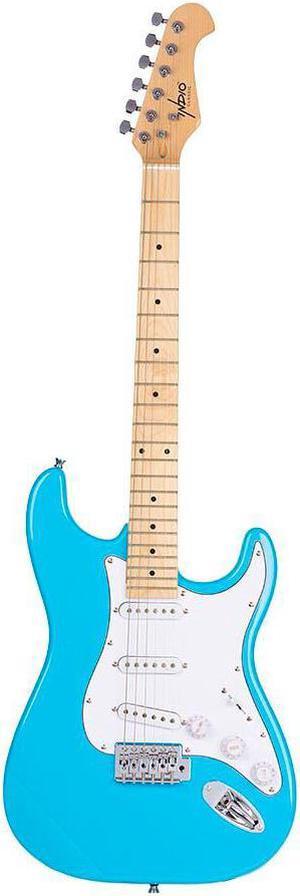 Monoprice Indio Cali Classic Electric Guitar - Blue, With Gig Bag