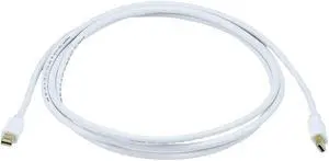 Monoprice Mini DisplayPort Cable - 6 Feet - White | Gold Plated, 32AWG, Pure Copper Conductors
