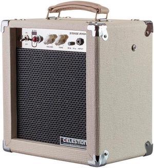 Monoprice 5-Watt 1x8 Guitar Combo Tube Amplifier - Tan / Beige with Celestion Super 8in Speaker, 12AX7 Preamp, For All Electric Guitars