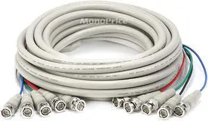 Monoprice 5Bnc Rgb To 5Bnc Rgb Video Cable - 25Ft
