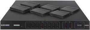 Monoprice Blackbird 4K HDMI Matrix, 8x8, HDBaseT, HDR, 18G, 4K@60Hz, YCbCr 4:4:4, HDCP 2.2, EDID, IR,  SPDIF, RCA, TCP/IP, RS-232, W/ 7 Receivers 70m