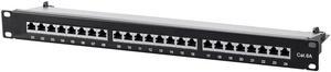 Monoprice Cat6A 1U Patch Panel - 19in, Shielded, 24 RJ45 Ports Dual IDC, For Use With 22-26AWG Stranded And Solid Wire - Entegrade Series