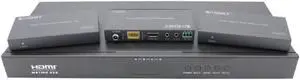 Monoprice Blackbird 4K HDMI 4x4 Matrix With HDBaseT Out, HDR, 18G, 4K@60Hz, YCbCr 4:4:4, EDID, PoC, IR, Extender With 3 Receivers