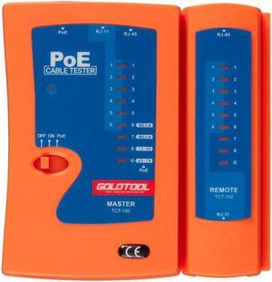 Monoprice Combo Function Cable Tester and PoE Finder, For Cable Continuity, Miswiring, Open Circuits, Short Circuits, Straight-Through Pinning, or Cross Pinning