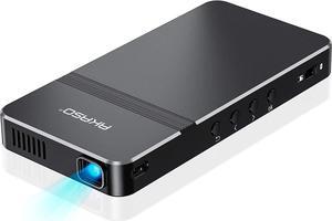 Mini Projector, Pocket-Sized DLP Portable Projector, 1080P Cookie Projector , Support HDMI WiFI Built-in Rechargeable Battery Stereo Speakers and Remote Control Movie Projector