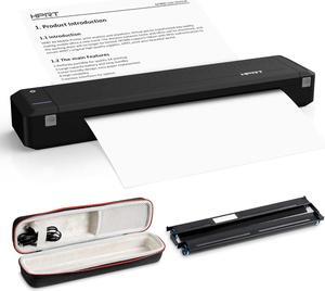 HPRT MT800 Portable Printer Wireless for Travel Bluetooth Android iPhones Laptops Printing with Case (MT800-Black)