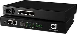 4-Port POTS Telephone Over Ethernet Extender, LAN IP Converter with FXO and FXS, 4-in-1 Device for Phone to Ethernet, Phone to Fiber, RJ-45 Twisted Pair, Active Fiber Optic Voice Connection