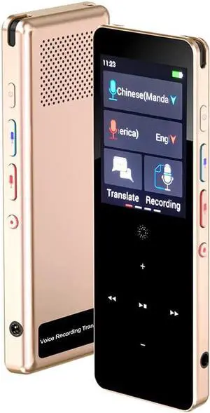 89 Language Voice Translator Device with Instant Two-Way Translation, WiFi/Hotspot/Offline Functionality, 2.0 Inch Display, Rose d