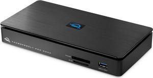 OWC 10-port Thunderbolt Pro Dock, 85W charging, Dual Thunderbolt 40 Gb/s (USB-C), USB-C and (3) USB Type A 10Gb/s, DisplayPort, 10GbE, CFexpress, SD, Single 8K or Dual 6K 60Hz Displays, For Mac and PC