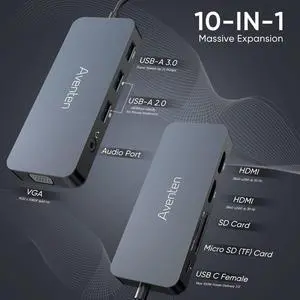 USB C Hub Multiport Adapter VGA, 10in1 USB and Dual HDMI Hub for Laptop Docking Station Dual Monitor, Powered USB Hub 3.0 Dongle, Thunderbolt Dock MacBook Pro USB C Adapter with SD Card Reader PD100W USB C Hub Multiport Adapter VGA, 10in1 USB and Dual HDMI Hub for Laptop Docking Station Dual Monitor, Powered USB Hub 3.0 Dongle, Thunderbolt Dock MacBook Pro USB C Adapter with SD Card Reader PD100W