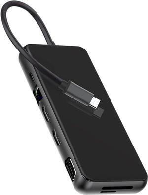 USB C Dock 4K Dual with Triple Display Adapter Type C Hub Multiport Adapter Laptop Docking Station