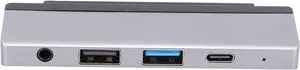 5 in 1 USB3.0 Hub Docking Station with Type C to for iOS Tablet Pro 18 20, Supports 4K 60Hz Display, 60W PD Charging, 3.5mm Audio