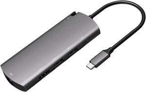 M.2 SSD Docking Station Type C Multifunctional 6-in-1 NGFF Hard Drive Box Adapter with USB3.0, RJ45, HDMI, PD Interface