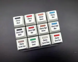 Max keyboard Cherry MX Switch Tester Sampler 12-Key Mechanical Keyboards Testing Tool with Printed PBT Keycaps