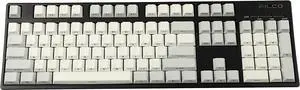 YMDK 108 PBT Cherry Profile Double Shot Gray White Side Print Non Shine Through for Standard ANSI 104 87 61 MX Mechanical Keyboard