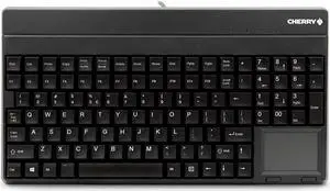 CHERRY Compact Keyboard with USB Interface and Touchpad - 106 Keys, 14" Wide, Black