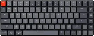 Keychron K3 Version 2, 75% Layout 84 Keys Ultra-Slim Wireless Bluetooth/USB Wired Mechanical Keyboard with White Backlit, Hot-Swappable Low-Profile Keychron Optical Brown Switch for Mac Windows
