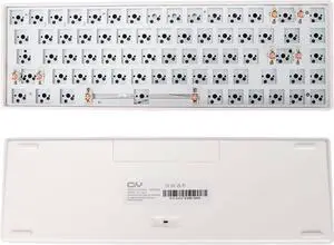 68 Keys Modular Mechanical Keyboard, Wired Gaming Keyboard DIY Kit, 65% Layout, Switch Hot Swap, with Bottom Silencer, Custom Gaming Keyboard(White)(White)