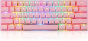 CK62 6 Keys Mechanical Keyboard USB Wired Dual Mode Gaming Keyboard with OU Blue Switches