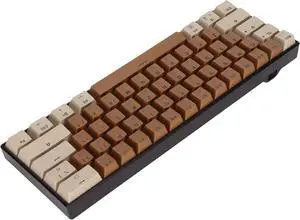 Wired Mechanical Keyboard, 61 Keys Mechanical PC Gaming Keyboard Color Mixing Quick Response Ergonomic Wired Keyboard for for Android for iOS (Blue Switch)