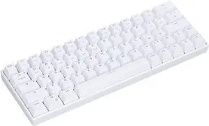 Mechanical Keyboard, 2.4G RGB Gaming Keyboard 2.4G BT3.0 5.0 Type C Wired Connection 64 Keys Ergonomic Keyboard for Computer Laptop (Blue Switch)