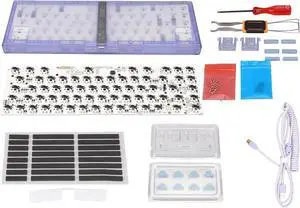 DIY Mechanical Keyboard Kit, 67 Keys Wired Custom Gaming Keyboard, Switch Hot Swap RGB Backlit, Widely Compatible with Win 11, OS X, ABS Shell High Hardness (Purple)