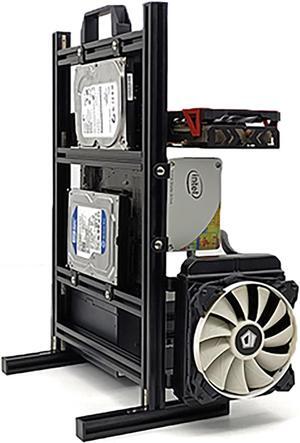 ATX Matx Itx Pc Test Bench Motherboard Stand Open Frame Air Pc Case Test Bench Vertical Water Cooling Aluminum Support Vertical Horizontal Wall Hanging