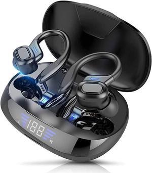 Bluetooth Earphones Over Ear Bluetooth Headphones True Wireless Earbuds with Charging Case IPX6 Waterproof Hi-Fi Stereo Sound Earphones Built-in Mic in-Ear Headsets Deep Bass for Sport Running