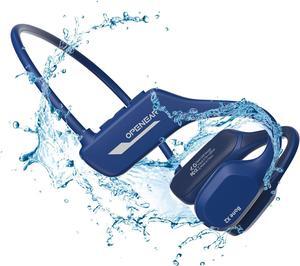 Bone Conduction Headphones Swimming Underwater IPX8 Waterproof Headphones Underwater Waterproof Earbuds for Swimming Swim Headphones Bluetooth Bone Conduction Head Set MP3 Player with 8G Memory