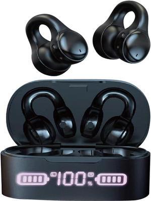 Open Ear Earbuds Bluetooth Wireless Ear Clip Bone Conduction Headphones Bone Conducting Induction Earphones Bone Conduction Ear Buds Wireless Bluetooth Earbuds Bone Conduction Headset