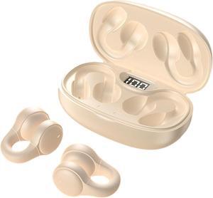 Wireless Ear Clips Ear Buds Bone Conduction Bluetooth Wireless Headset Open Ear Headphones Ear Clip On Headphones Bone Conducting Induction Earphones Wireless Ear Bone Conduction Headphones