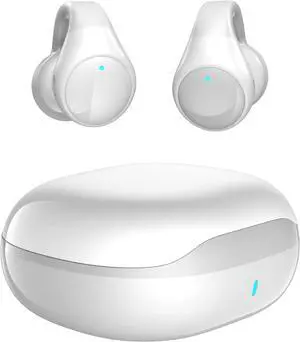 Open Ear Headphones Wireless Bluetooth Ear Clip Bone Conduction Headphones Head Set Bluetooth Sport Waterproof Open Ear Bone Conduction Earbuds Conducting Clip on Headphones Ear Buds for Small Ears