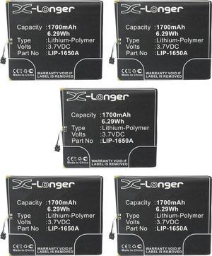 Synergy Digital Wireless Router Batteries, Works with Clear Spot IFM-910CW Wireless Router, (Li-Pol, 3.7V, 1700 mAh), Combo-Pack Includes: 5 x SDWR-P1555 Batteries
