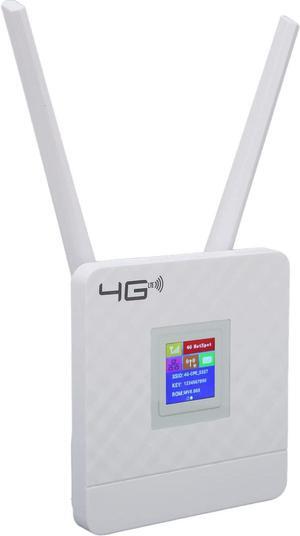WiFi Router, 4G LTE Mobile WiFi Hotspot Device Portable WiFi Router, 300Mbps CAT4 32 Standard SIM Slot, for Computers, TV, Cash Registers, Monitor, US Plug