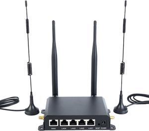 4G LTE CPE Router with SIM Card Slot - Unlocked 3G 4G Wireless Router and Detachable 4×5dBi Antennas - Perfect for Home Office Internet Gaming