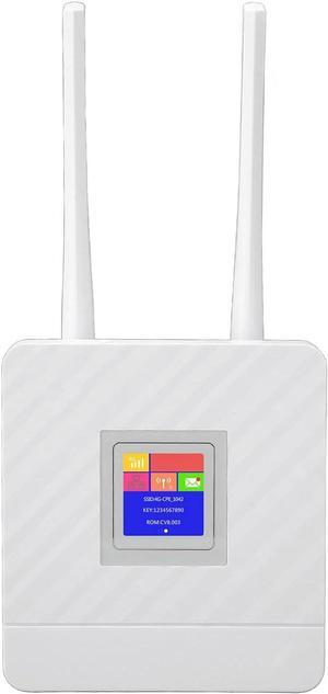 Wireless 4G Network Router, 4G LTE Wireless Router with SIM Card Slot Cat4 Unlocked Wireless Mobile WiFi Hotspot Routers with 2 Antennas US Plug 100240V (US Plug)