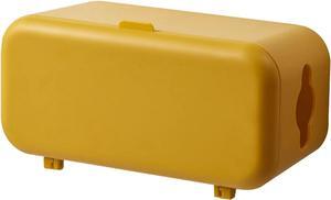Desktop Organizer,Wall Mount Router Shelf,Cable Power Plug Wire Storage Boxes,Dust-Proof Box,Router Organizer (Color : Yellow, Size : 27x12.5x13.5cm)
