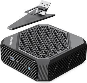 Neptune Series HX99G Mini PC  Ryzen 9 6900HX Desktop Computer, DDR5 64GB RAM+1TB SSD, 2X HDMI & 2X USB4 Quad Outputs,  Radeon RX 6600M Discrete Graphics Small PC