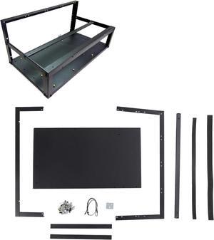 DIY Computer Open Case, Open Air Frame Chassis Bracket for MATX Flex Motherboard, Support 6 to 8 GPU Graphics Card