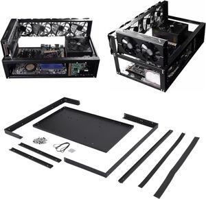 PC Motherboard Case Frame, Open Chassis Case Rack for ATX MATX FLEXMotherboards, Computer Case PC Test Bench Support 6 to 8 GPU Graphics Card, SSD & HDD