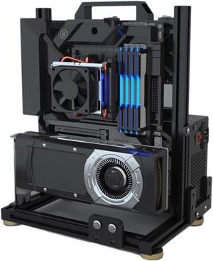 EDIY PC Test Bench Open Air Computer Case EATX ITX ATX MATX Motherboard Chassis Aluminum Bracket DIY Bare Frame EATX Support 120 240 360 Liquid Cooling