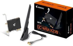 GIGABYTE WiFi 6E GC-WBAX210 (2x2 802.11ax/ Tri-Band WiFi/Bluetooth 5.2/ PCIe Expansion Card) GIGABYTE WiFi 6E GC-WBAX210 (2x2 802.11ax/ Tri-Band WiFi/Bluetooth 5.2/ PCIe Expansion Card)
