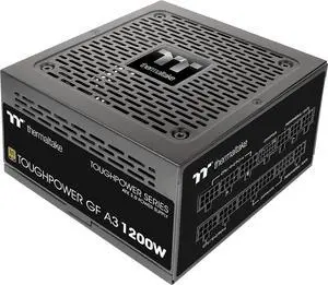 Thermaltake Toughpower GF A3 1200W, True 600W 12VHPWR Connectors on PSU & NVIDIA RTX 40 Series, ATX 3.0/PCI-E 5.0, 80+ Gold, SLI/Crossfire Ready Power Supply, PS-TPD-1200FNFAGU-L, 10 Year Warranty