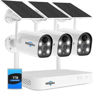 Hiseeu 10CH 4K NVR Wireless Security Camera System Outdoor Indoor, AI Human Detection, 2-Way Audio, 4MP Solar Powered Cameras with Color Night Vision, IP66 Waterproof, 1TB Hard Drive preinstalled Hiseeu 10CH 4K NVR Wireless Security Camera System Outdoor Indoor, AI Human Detection, 2-Way Audio, 4MP Solar Powered Cameras with Color Night Vision, IP66 Waterproof, 1TB Hard Drive preinstalled