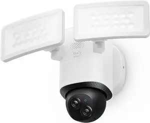 Gadpiparty eufy Security Floodlight Camera E340 Wired,360° Pan and Tilt,24/7 Recording,Dual-Band Wi-Fi, 2,000 Lumens,Motion-Activated,Dual Camera,HomeBase 3 Compatible,Local Storage,No Monthly Fee (R