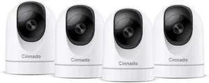 2K Home Security Cameras-2.4Ghz Wi Indoor Camera with 360° Motion Detection for Pets/Nanny/Baby/Dog, 2 Way Audio, 24/7 SD Card Stora, Cloud Stora, Works with Alexa &  Home, D1 4P