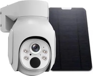 Gadpiparty OOSSXX (Extend PTZ Camera for Wireless System) 2-Way Audio 4MP Extend Solar Security Cameras Wireless Outdoor,Solar Camera Battery Powered WiFi PIR Detection Home Indoor Video Surveillance